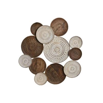 Wanddecoratie Home ESPRIT Wit Donkerbruin Mandala Arabisch Verouderde afwerking 74 x 5 x 76 cm