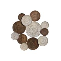 Wanddecoratie Home ESPRIT Wit Donkerbruin Mandala Arabisch Verouderde afwerking 74 x 5 x 76 cm - thumbnail