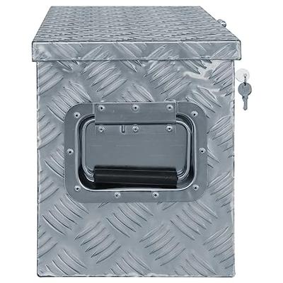 VidaXL Aluminium kist 80x30x35 cm zilverkleurig