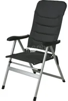 Campingstoel 7-standen Aluminium Zwart/Zilver - thumbnail