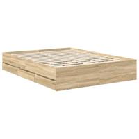 Bedframe met lade Sonoma Eiken 150 x 200 cm Geconstrueerd hout - thumbnail