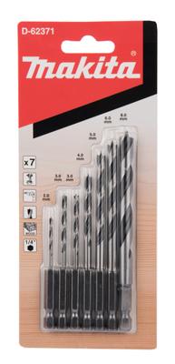 Makita Accessoires D-62371 Houtspiraalborenset 7-delig 1/4&apos;&apos; - D-62371
