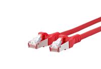Metz Connect 1308451066-E RJ45 Netwerkkabel, patchkabel CAT 6A S/FTP 1.00 m Rood Snagless 1 stuk(s) - thumbnail