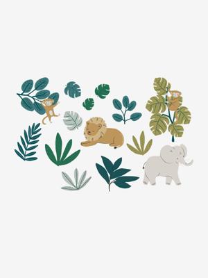 Sticker XXL NEW JUNGLE groen, bedrukt