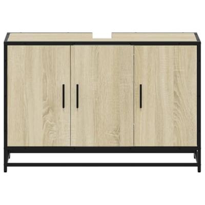 Wastafelkast Sonoma eiken 90x33x60 cm bewerkt hout