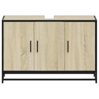 Wastafelkast Sonoma eiken 90x33x60 cm bewerkt hout - thumbnail