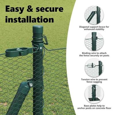 VidaXL Afrasteringspaal groen 10 x 1 m (13 mm gaas) staal en pvc