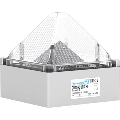 Pfannenberg Signaallamp QUADRO LED HI 90-253 AC CL 21108641000 Helder Helder Flitslicht, Knipperlicht, Continulicht 230 V/AC