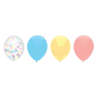 Ballonnen Mix Pastel Confetti - 6 Stuks