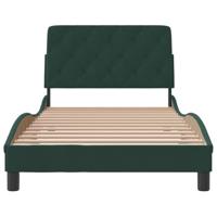 Bedframe zonder matras 100x200 cm fluweel donkergroen - thumbnail