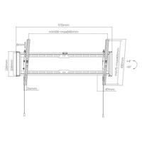 VALUE TV muurbeugel, 47 mm afstand tot de muur, kantelbaar, <228,6cm/90, <75kg - thumbnail