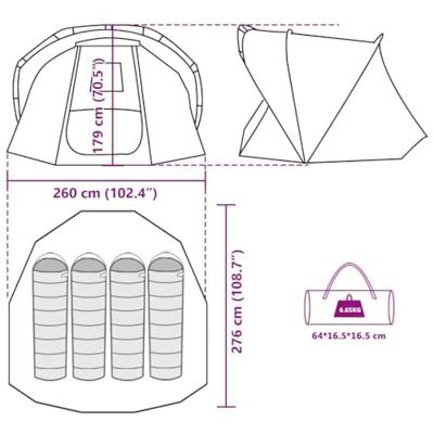 VidaXL Vistent 4-persoons waterdicht olijfgroen VidaXL Vistent 4-persoons waterdicht olijfgroen