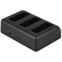 Triple Acculader GoPro Hero5, Hero6, Hero7, Hero (2018), Hero8 - Laadt 3 accu's, ook tegelijkertijd - thumbnail