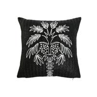 Kussen Home ESPRIT Wit Zwart Palmboom 42 x 15 x 42 cm - thumbnail