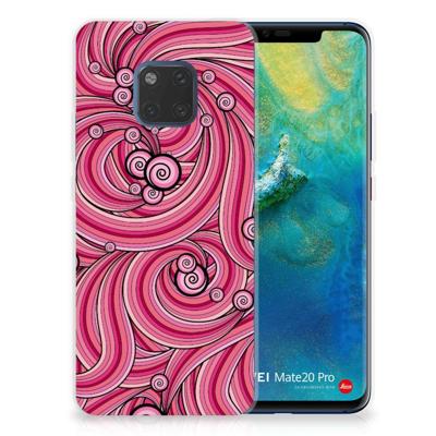 Huawei Mate 20 Pro | Hoesje maken | Swirl Pink