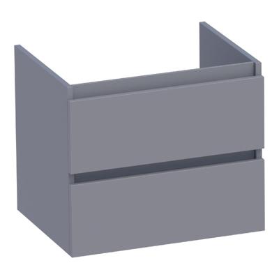 Brauer Joy - Onderkast - 60 cm - met 2 Softclose Lades Greeploos en 1 Sifon Uitsparing - Mat Grijs