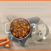 ELLE Gourmet Classique Kookpan met Deksel - Ø 24 cm - RVS - thumbnail