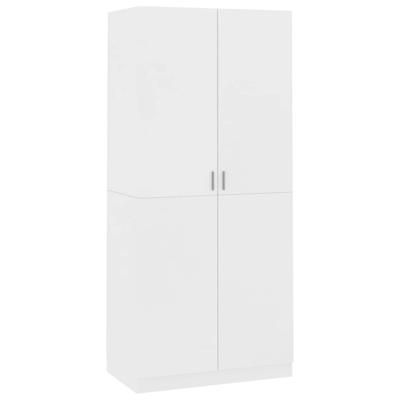 Kledingkast 90x52x200 cm bewerkt hout wit