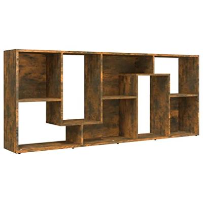Boekenkast 67x24x161 cm bewerkt hout gerookt eikenkleurig