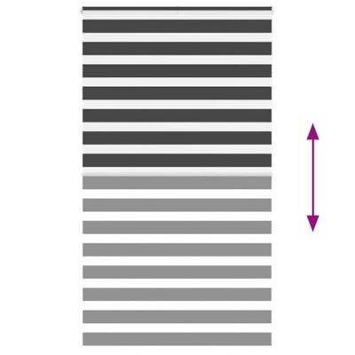 VidaXL Zebra rolgordijn 120x200 cm stofbreedte 115,9 cm zwart