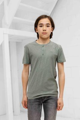 Antony Morato Marrakech Knoopjes T-Shirt Kids Groen - Maat 140 - Kleur: Groen | Soccerfanshop