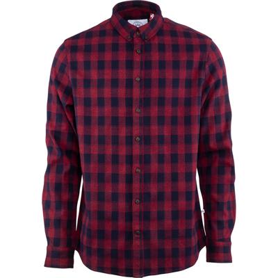 Kronstadt Heren Overhemd Johan Rood Flanel Melange Ruit Regular Fit Kronstadt Heren Overhemd Johan Rood Flanel Melange Ruit Regular Fit