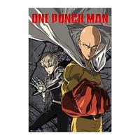 Poster One Punch Man - Saitama vs. Genos 61x91,5cm - thumbnail