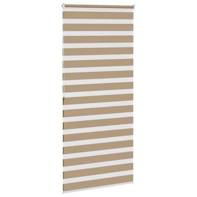 VidaXL Zebra blind 105x200 cm stofbreedte 100,9 cm polyester zandbruin VidaXL Zebra blind 105x200 cm stofbreedte 100,9 cm polyester zandbruin