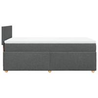 Boxspring met matras stof donkergrijs 90x200 cm - thumbnail