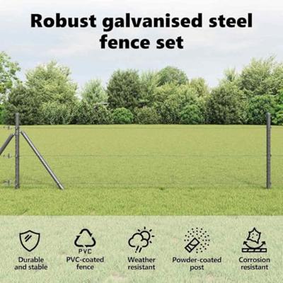 VidaXL Afrasteringspaal grijs 25 x 0,5 m (13 mm gaas) staal