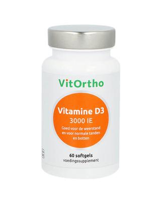 VitOrtho Vitamine D3 3000 IE Softgels 60st