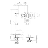 Verstelbare steun TM Electron Monitor 17"-32" - thumbnail