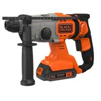 Black+Decker bcd900e2k 18v 2x2.5ah 1.2j sds+ boorhamer | 2x 18v 2.5ah accu's + 1a lader | in koffer - bcd900e2k-qw - thumbnail