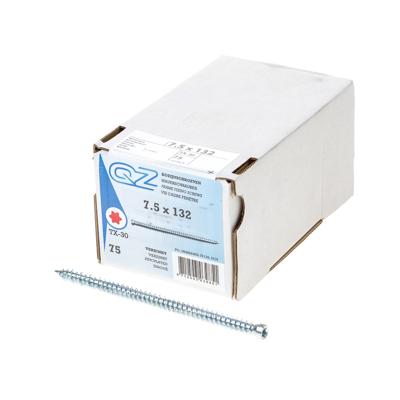 Kozijnschroef QZ geg 7.5x132 ck t25