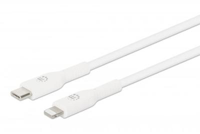 Manhattan USB-kabel USB-C stekker, Apple Lightning stekker 2.00 m Wit 394529