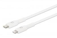 Manhattan USB-kabel USB-C stekker, Apple Lightning stekker 1.00 m Wit 394512 - thumbnail