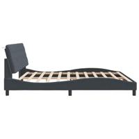 Bedframe met LED zonder matras fluweel donkergrijs 200x200 cm - thumbnail