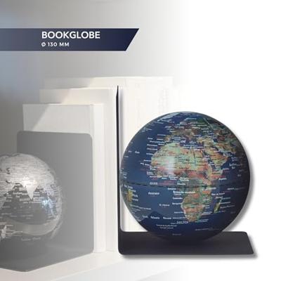 Boekensteun Troika met magnetische globe 13cm blauw-groen