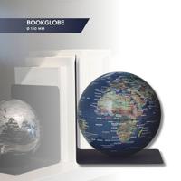 Boekensteun Troika met magnetische globe 13cm blauw-groen - thumbnail
