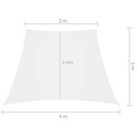 Zonnescherm trapezium 3/4x2 m oxford stof wit - thumbnail