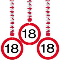 Hangdecoratie verkeersbord 18 - thumbnail