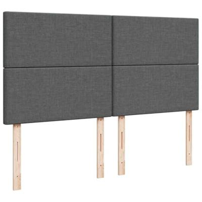 Ottoman bed met matrassen 200x200cm stof donkergrijs
