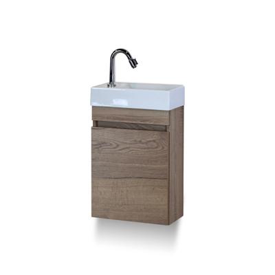 Bonsai Badmeubelset - Tabacco - Keramische Wastafel Fontein L/r