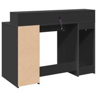Bureau met LED-verlichting 120x55x91 cm bewerkt hout zwart - thumbnail
