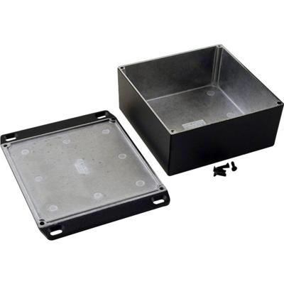 Hammond Electronics 1590KKFLBK Universele behuizing 125 x 125 x 56 Aluminium Zwart 1 stuk(s)