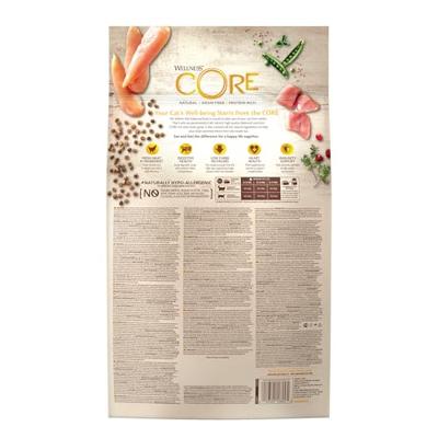 Wellness CORE Sterilised Original, kalkoen & kip, 4 kg, droog kattenvoer voor gesteriliseerde katten, geen toegevoegde suikers, graanvrij, met hoog vleesgehalte, voorkomt haarballen