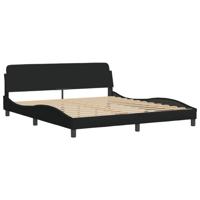Bedframe zonder matras stof zwart 180x200 cm - thumbnail