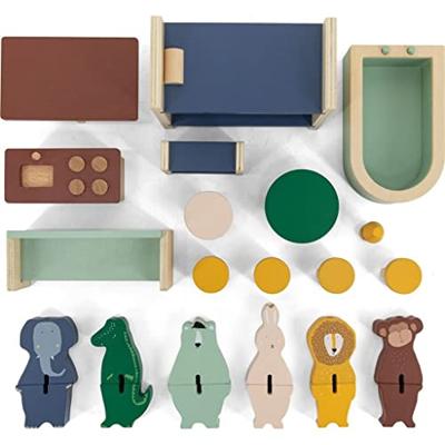 Trixie houten poppenhuis met accessoires
