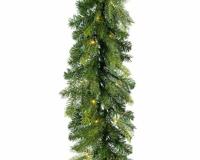 Kerstslinger Grandis guirl.boom L275 cm 80LED groen/wit Everlands - Everlands - thumbnail