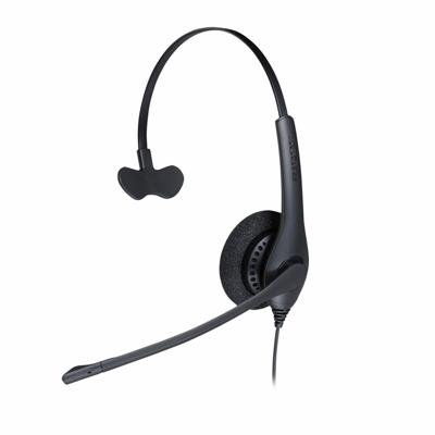 Jabra Biz 1500 QD On-Ear Mono headset met snelkoppeling, kabelhoofdtelefoon met ruisonderdrukkende microfoon en volumepuntbescherming voor tafeltelefoons